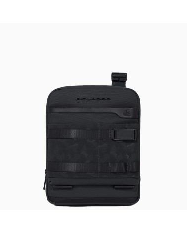 Piquadro CA1816FX iPad® 11" Messenger Bag - Leather & Fabric